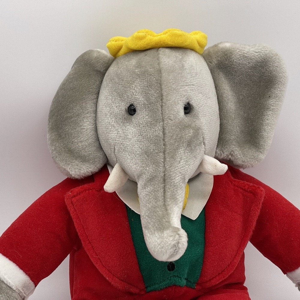 Babar the Elephant Gund Macys w/ Tag 1988 14.5" Plush Christmas - Picture 3 of 11